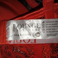 Lounge 80 D-Луксозен червен сутиен от сатен и дантела с меки чашки с банел , снимка 9 - Бельо - 38068392