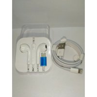 СЛУШАЛКИ APPLE +USB КАБЕЛ - IPHONE, снимка 1 - Apple iPhone - 42683269