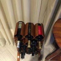 Дизайнерска стойка за вино Legnoart Bottle Rack, снимка 6 - Други - 39653866