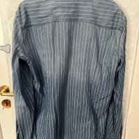 Мъжка риза-Tom Tailor Denim, спортнa-синьо раие,размер М, снимка 2 - Ризи - 38599001