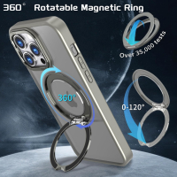 S. Dawezo 360° магнитна стойка с пръстен за калъф за iPhone 13 , съвместим с Magsafe, титаниево сиво, снимка 2 - Калъфи, кейсове - 44804296