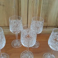 Кристални чаши, снимка 5 - Антикварни и старинни предмети - 36770351