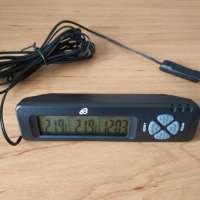 Дигитален Термометър с Вътрешна и Външна Температура с LCD дисплей, сонда, часовник, Z31714, снимка 2 - Друга електроника - 44583399