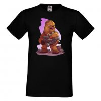 Мъжка тениска Star Wars Chewbacca Star Wars Игра,Изненада,Подарък,Геймър, , снимка 3 - Тениски - 36808670