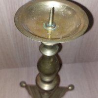 Антикварен бронзов свещник за една свещ. Без забележки. , снимка 3 - Антикварни и старинни предмети - 44466558