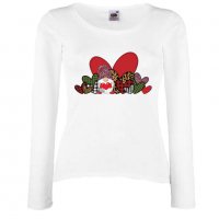 Дамска тениска Love Gnome Valentine's 14, снимка 3 - Тениски - 35552163
