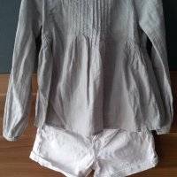 Риза и къси панталони 128 см., снимка 1 - Детски Блузи и туники - 29768540