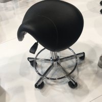 Козметичен/фризьорски стол - табуретка Rodeo - бяла/черна 50/59 см, снимка 4 - Друго оборудване - 29930755