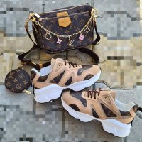 Дамски комплект чанта и обувки Louis Vuitton, снимка 1 - Дамски ежедневни обувки - 31944779