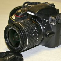 Фотоапарат Nikon D3300 с обектив Nikkor AF-P 18-55 VR, снимка 1 - Фотоапарати - 42775395