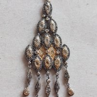 Дамско златно колие(медальон) с диаманти-злато,сребро , снимка 1 - Колиета, медальони, синджири - 42795288
