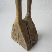41 см висока стара Дървена фигура, дърворезба  водна птица, снимка 9 - Статуетки - 31999522