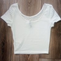 Къса дамска блуза "Н&М" , снимка 2 - Тениски - 42559035