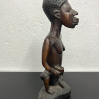 Африканска дървена фигура на жена. №5118, снимка 4 - Колекции - 44510048
