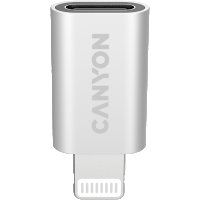 Преходник от Lightning към USB Type C CANYON CNE-USBC02 5V3A Lightning to USB Type C M/M, снимка 1 - USB кабели - 36640869