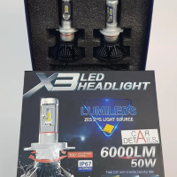 LED крушки за фарове Led Kapp X3 6000LM, H7, 25w , 12/24V, снимка 3 - Аксесоари и консумативи - 44632862