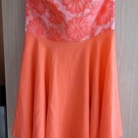 Неонова рокля,размер С М , снимка 1 - Рокли - 35054863