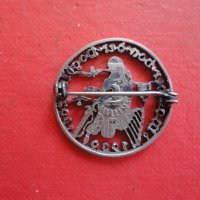 Ажурна сребърна брошка знак 1930, снимка 7 - Колиета, медальони, синджири - 40085082