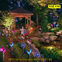 Соларна лампа за градина Пеперуда - КОД 4160, снимка 7 - Соларни лампи - 44681658