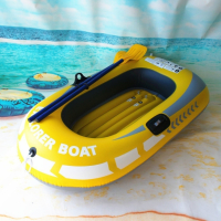Едноместна надуваема каучукова лодка с PVC защита, помпа и гребла, снимка 3 - Водни спортове - 44635238