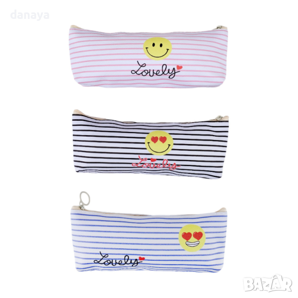 4597 Ученически несесер за моливи и химикали Lovely Smile, снимка 1