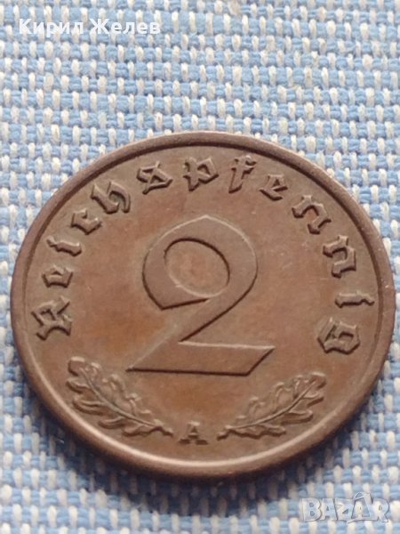 Монета 2 райхсфенинг 1939г. Германия Трети Райх с СХВАСТИКА за КОЛЕКЦИЯ 39862, снимка 1