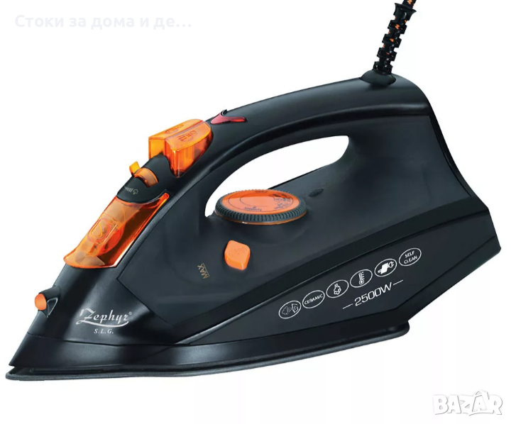 ✨Парна ютия ZEPHYR ZP 1050 BYC, 2500W, 260 мл, Керамична плоча, Вертикално гладене, Самопочистване, , снимка 1