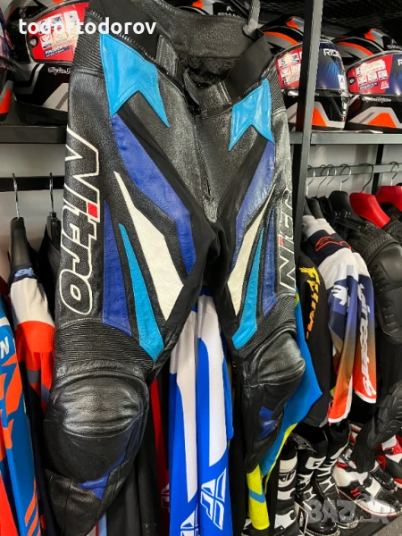 Кожен мото панталон NITRO,размер 52 М-L,протектори,като нов, снимка 1