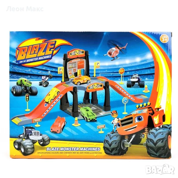 Писта паркинг Пламъчко с коли, снимка 1