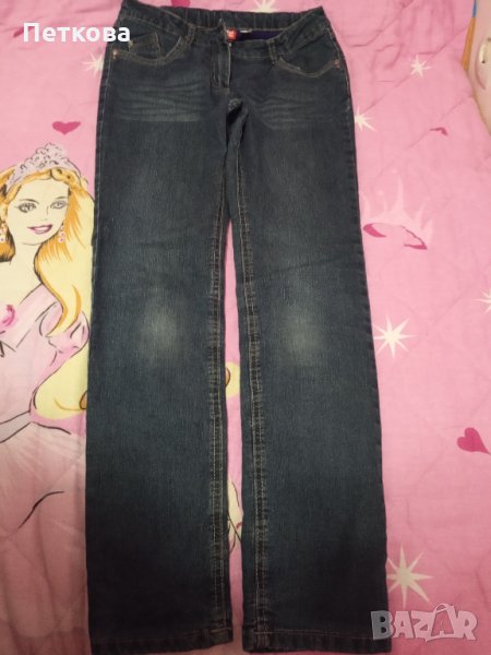 Ватирани дънки за момиче, снимка 1