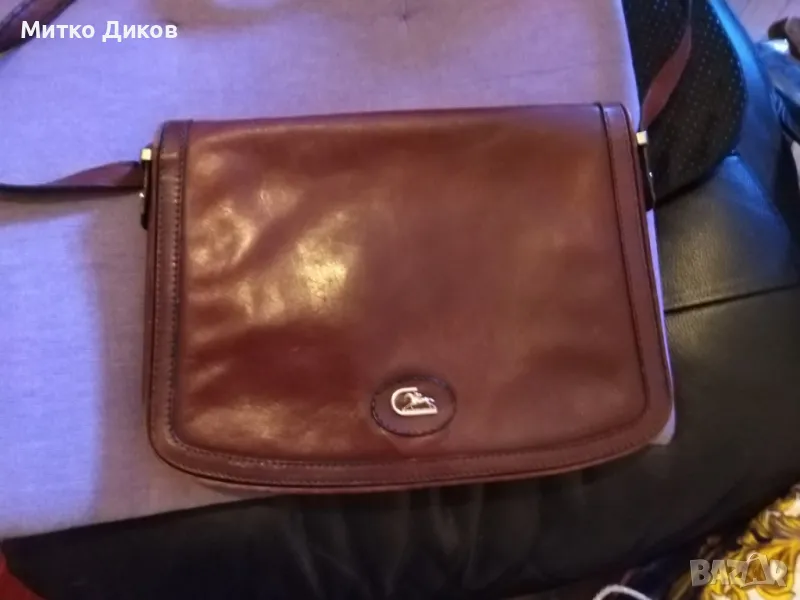 Lorenza firenze genuine leather bag hand made маркова женска чанта отлична ест.кожа 27х20см, снимка 1