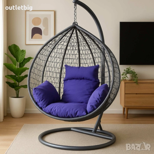 Люлка градинска висяща люлка тип гнездо,яйце–Промоция!, снимка 1