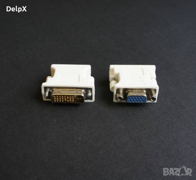 Букса преходна VGA 15pin(ж)/DVI 29pin(м), снимка 1