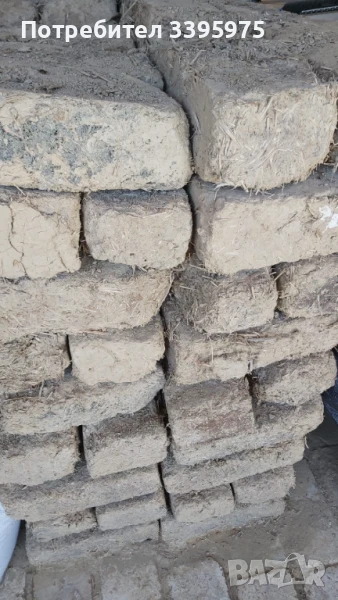 Стари кирпичи от къша от глина и слама (100 бр), снимка 1