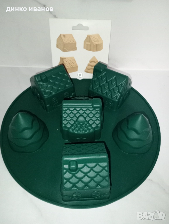 Чисто нов силиконов молд елхички и къщички , снимка 1