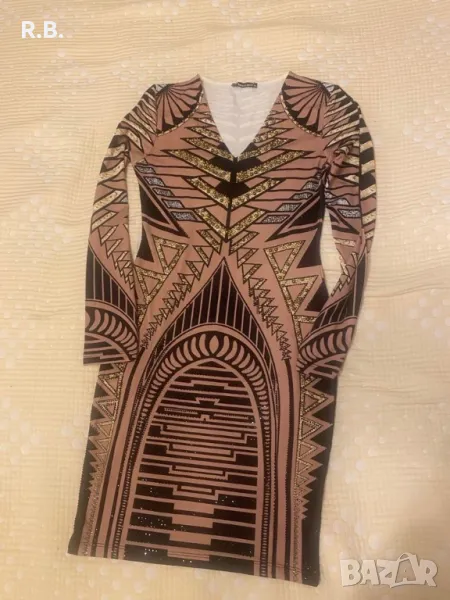 Елегантна рокля с дълъг ръкав, М размер, снимка 1