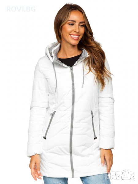 Дамско шушляково яке 4111 бяло, снимка 1