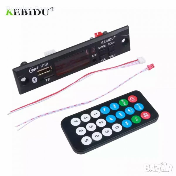 5V - 12V Aудио модул за вграждане KEBIDU Bluetooth 5.0 Fm /TF card /AUX, снимка 1