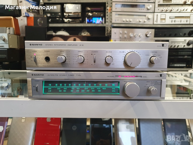 Усилвател Sanyo A 10 + тунер Sanyo T 10L В отлично техническо и визуално състояние., снимка 1