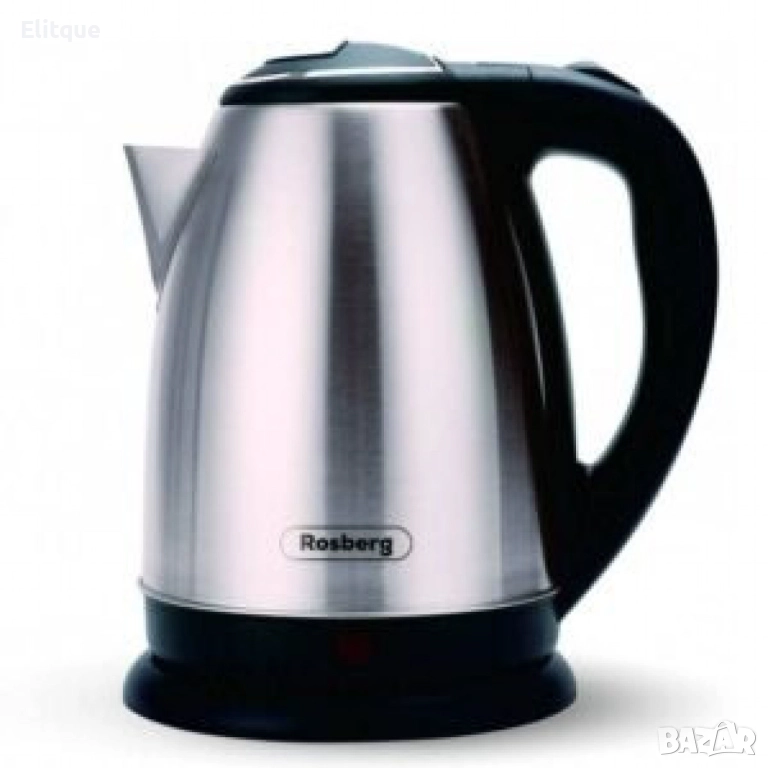 Електрическа кана, 1800W, 1.8л., Корпус  неръжд. стомана, S/S, Инокс/Черен, Червен металик, снимка 1