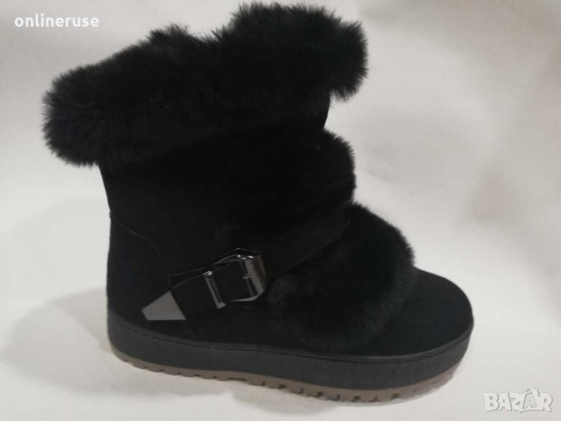 Дамски боти с пух , снимка 1