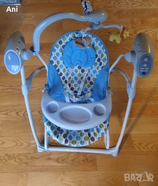 Електрическа музикална люлка шезлонг за бебета Cangaroo, снимка 1