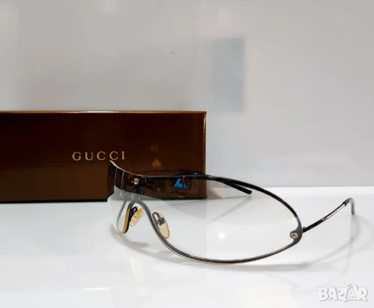 Gucci GG 1658 дамски ретро слънчеви очила wrap shield occhiali lunette brille y2k, снимка 1