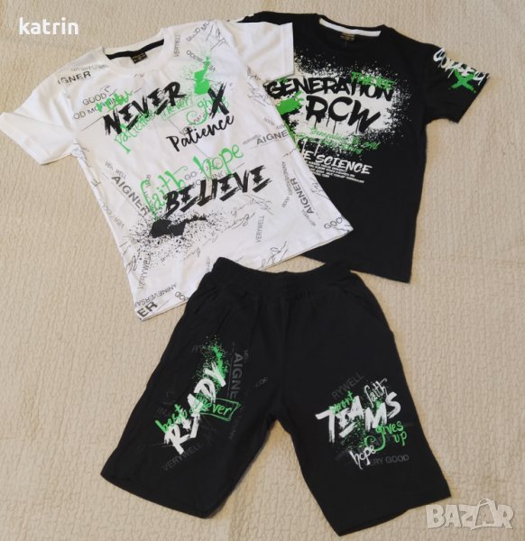 Комплект две блузки и къси панталонки, снимка 1