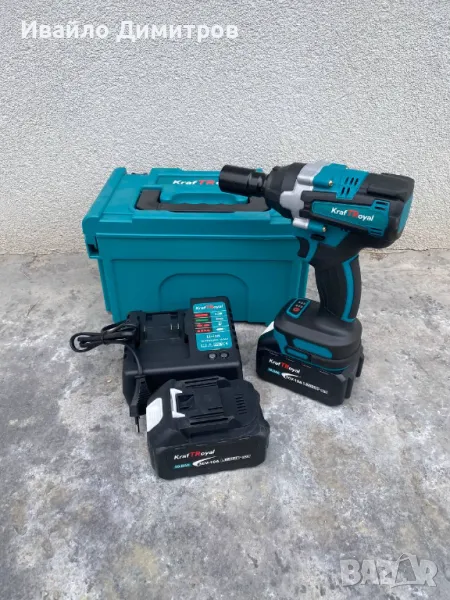 АКУМУЛАТОРЕН ГАЙКОВЕРТ УДАРЕН Kraftroyal 36V 10AH, снимка 1