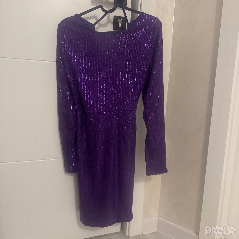 Красива рокля с пайети лилава , снимка 1