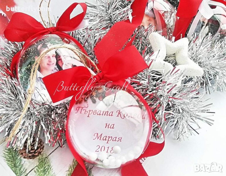 Коледна топка с Ваша снимка, календари със снимка,магнит със снимка, снимка 1