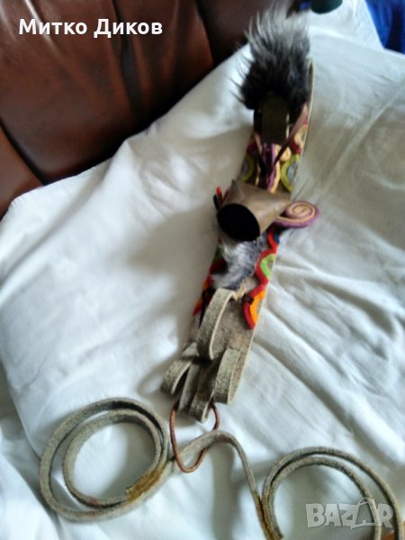 Кукерска маска с камбанка-височина 59см, снимка 1