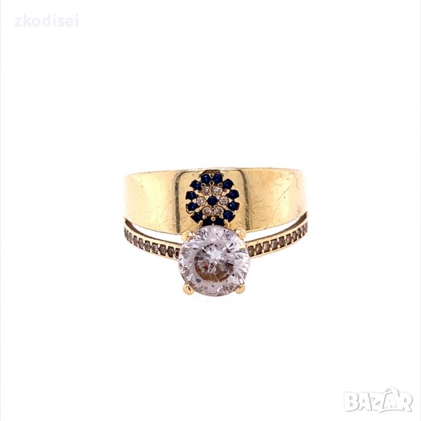 Златен дамски пръстен 3,93гр. размер:63 14кр. проба:585 модел:19566-1, снимка 1