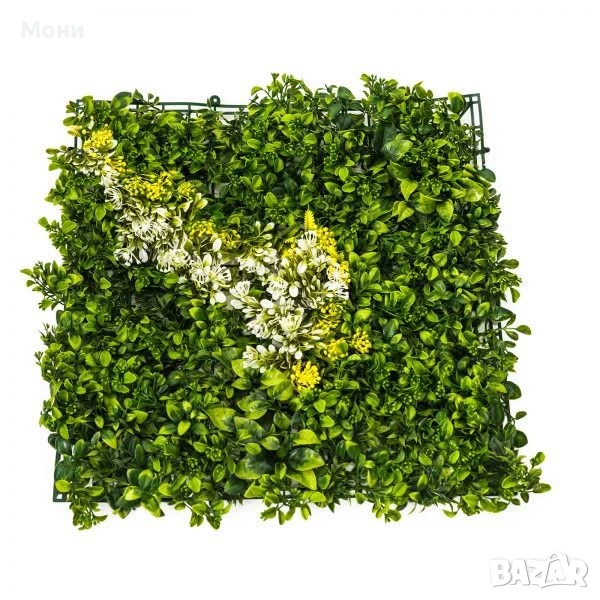 Зелено пано за стена, 50*50см, модел Зелено пано за стена с изкуствени растения.  Ще придаде екзотич, снимка 1